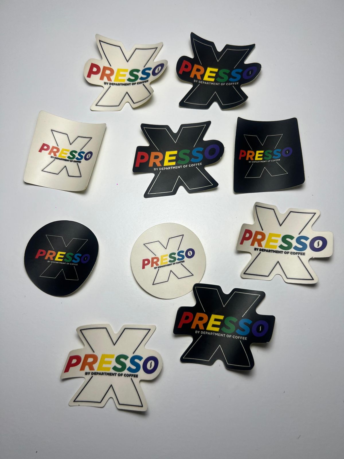 Die-cut stickers we've printed